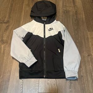 Nike Black and White Hooded Jacket